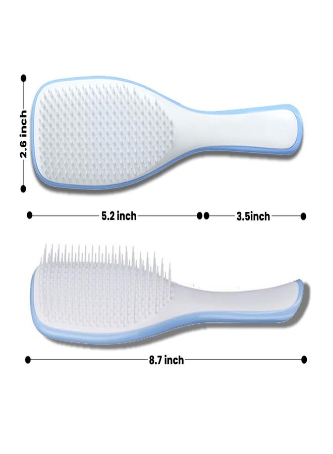 N Treck Paddle Detangler Brush for Men & Women | Comb for Dry & Wet Styling | Flexible Bristles Gently Glide Through Hair & Massage Scalp | Reduces Damage - Pack of 1, Blue - Image 3