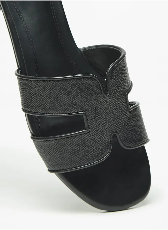 Celeste Womens Textured Slip-On Flat Sandals