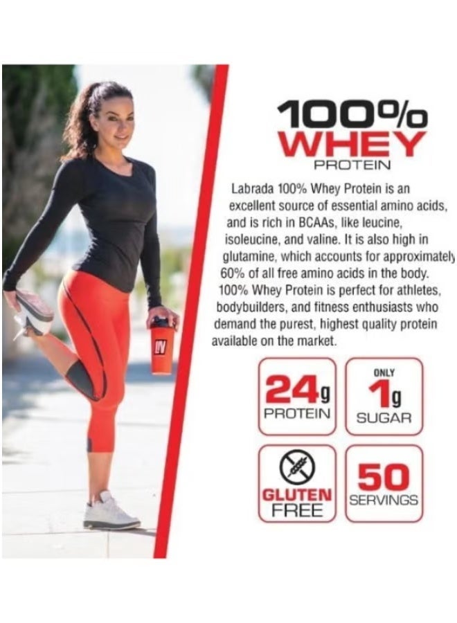 LABRADA 100% Whey Protein Powder Vanilla 4.13 lbs - Image 2
