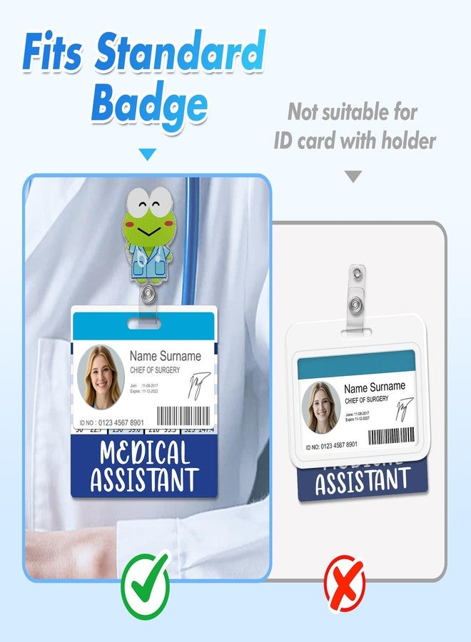 Besoar 5 Pack Medical Assistant Badge Buddy Card Holder - Horizontal MA Nursing Accessories Blue Pink Purple Red Black Colors ID Name Identification Tags with Conversion Charts for Medical Work - Image 2
