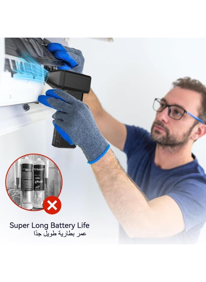 منفاخ هواء نفاث محمول قوي - سرعة 130000 لفة/دقيقة - عملي وخفيف لتنظيف السيارة، التخييم، والاستخدام الخارجي - Image 4