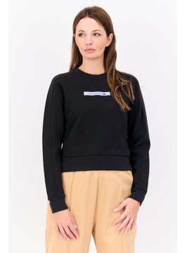 Adidas Women Regular Fit Long Sleeve Outdoor Sweatshirts, Black  - Image 1
