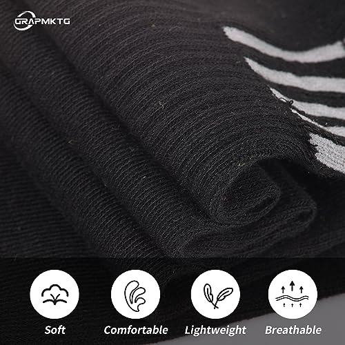 GRAPMKTG 3 Pack Soccer Baseball Softball Socks for Youth Women and Men Knee High Football Socks for Boys Girls Black Medium - Image 4
