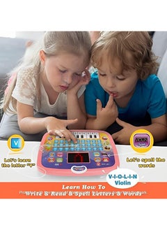 Brand Conquer Brand Conquer Educational Learning Kids Laptop Tablet Computer Plus Piano with led Screen Music Fun Toy Activities for Kids Toddlers (Age 1- 6 Year Old) to Learn Alphabet ABC/Numbers/Words  - Image 5