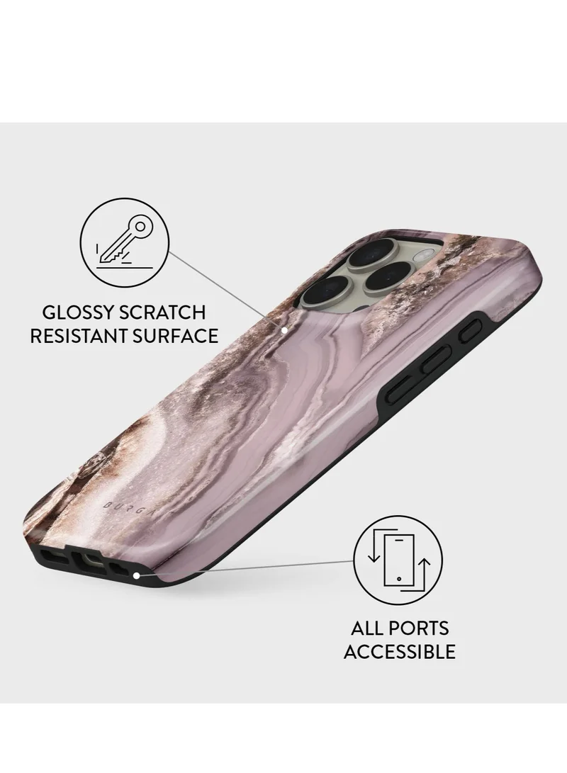 BURGA Premium BURGA Case Compatible with iPhone 13 - Hybrid Dual-Layer Hard Shell + Silicone Protection -Golden Taupe Design