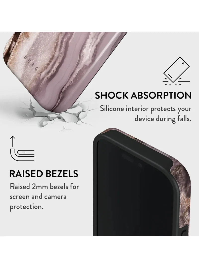 BURGA Premium BURGA Case Compatible with iPhone 13 - Hybrid Dual-Layer Hard Shell + Silicone Protection -Golden Taupe Design