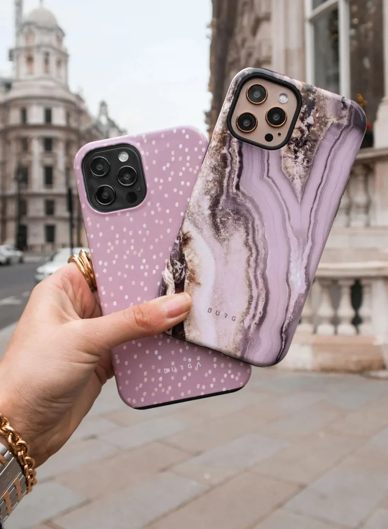 BURGA Premium BURGA Case Compatible with iPhone 13 - Hybrid Dual-Layer Hard Shell + Silicone Protection -Golden Taupe Design