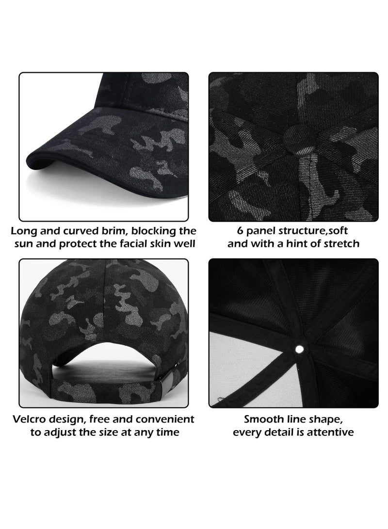 نيبمينينت Baseball Cap - Camouflage for Women Men, Unisex Adjustable Ponytail Trucker Fashion Hat Running Sports Summer Outdoor Vintage Camo Sun Dad Gifts - Image 5