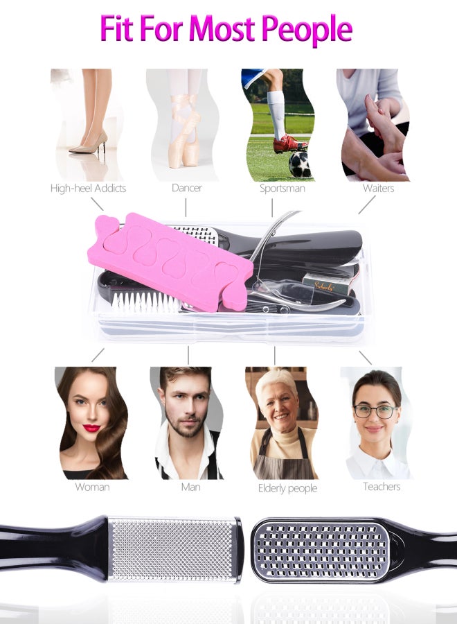 Aiseely Professional Pedicure Tools Set, 23 in 1 Stainless Steel Foot Care Kit Foot Rasp Dead Skin Remover Pedicure Kit for Men Women Salon or Home Best Gift - Image 4