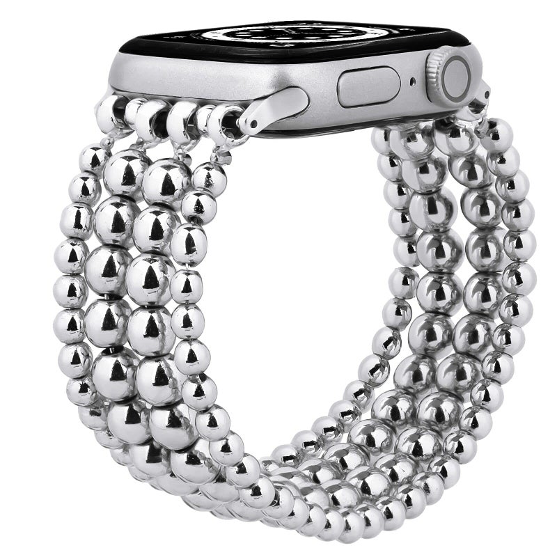 MOFREE Band Compatible with Apple Watch 38mm 40mm 41mm Beaded Bracelet Women, Fashion Handmade Elastic Stretch Strap for iWatch Series 9/87/SE/6/5/4/3/2/1 Bands - Image 1