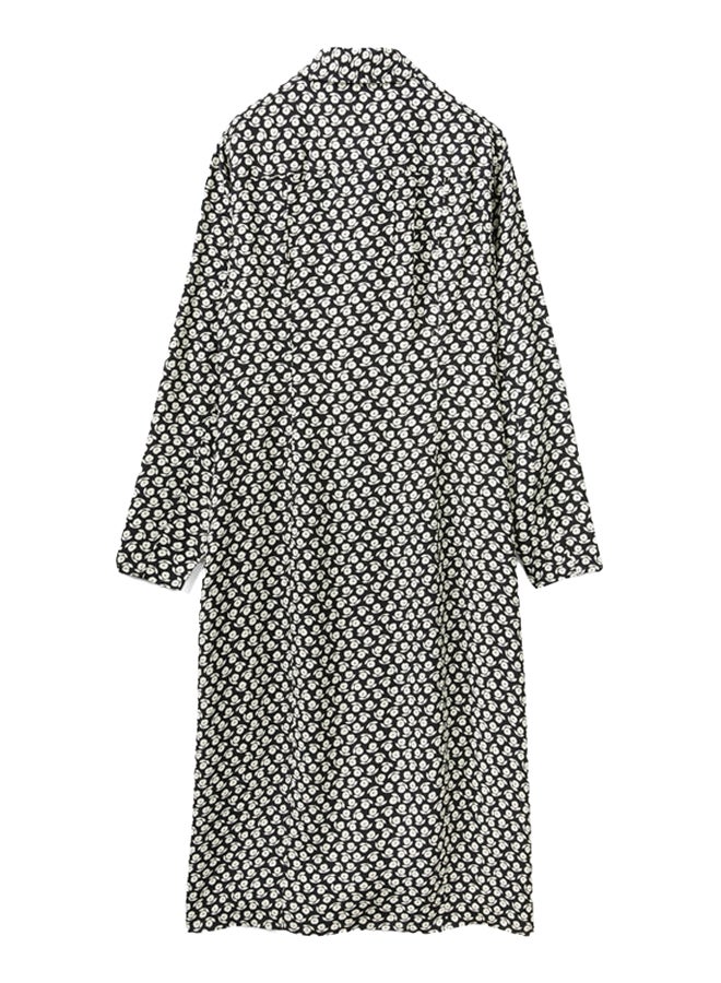 Benetton Floral Satin Shirt Dress  - Image 2