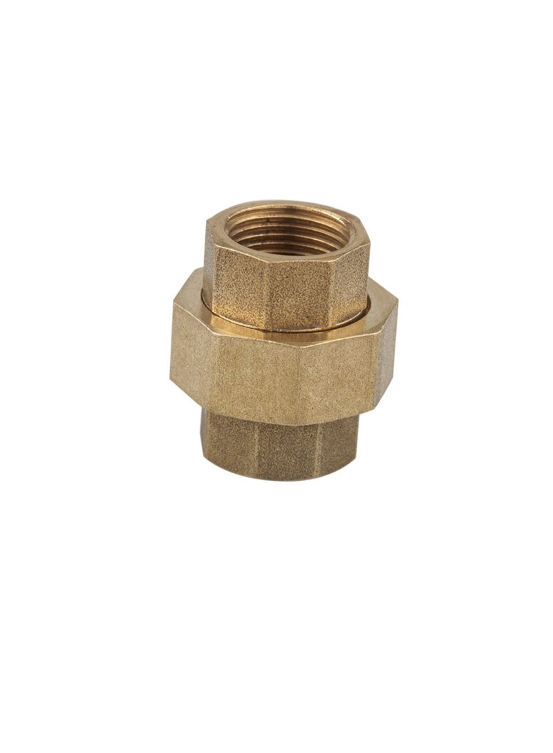GA brass female union ,3/4  inch,Professional Brass Plumbing Fittings, 58-3 BSPT Thread Standard, High-Copper Content, for Water Heaters and Heating Systems - Image 1