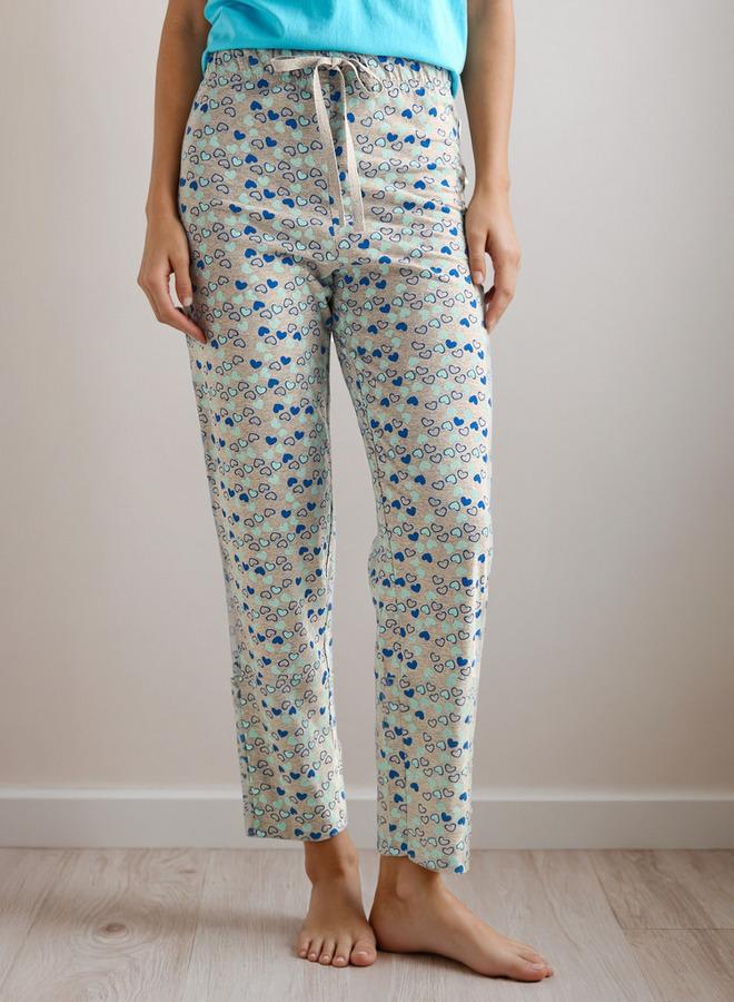 سبلاش فيڤ طقم بيجاما مطبوع وقميص بياقة دائرية - Image 3