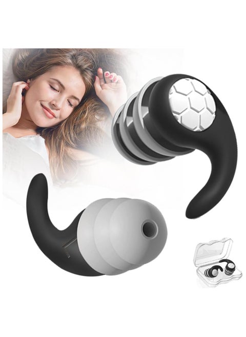 Ear Plugs For Sleeping,Soft Silicone Reusable EarPlugs For Noise Cancelling,Sound Blocking Noise Reduction,Waterproof Ear Plug Suitable For Sleeping Swimming Studying Traveling Concerts