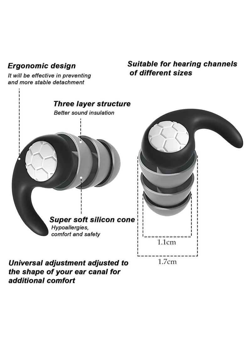 Ear Plugs For Sleeping,Soft Silicone Reusable EarPlugs For Noise Cancelling,Sound Blocking Noise Reduction,Waterproof Ear Plug Suitable For Sleeping Swimming Studying Traveling Concerts