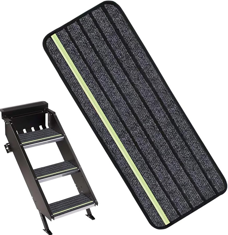Self Adhesive Anti Slip Stair Treads Carpet Foldable Protective Rug for Wooden Steps Camping Vehicle Use - Image 1