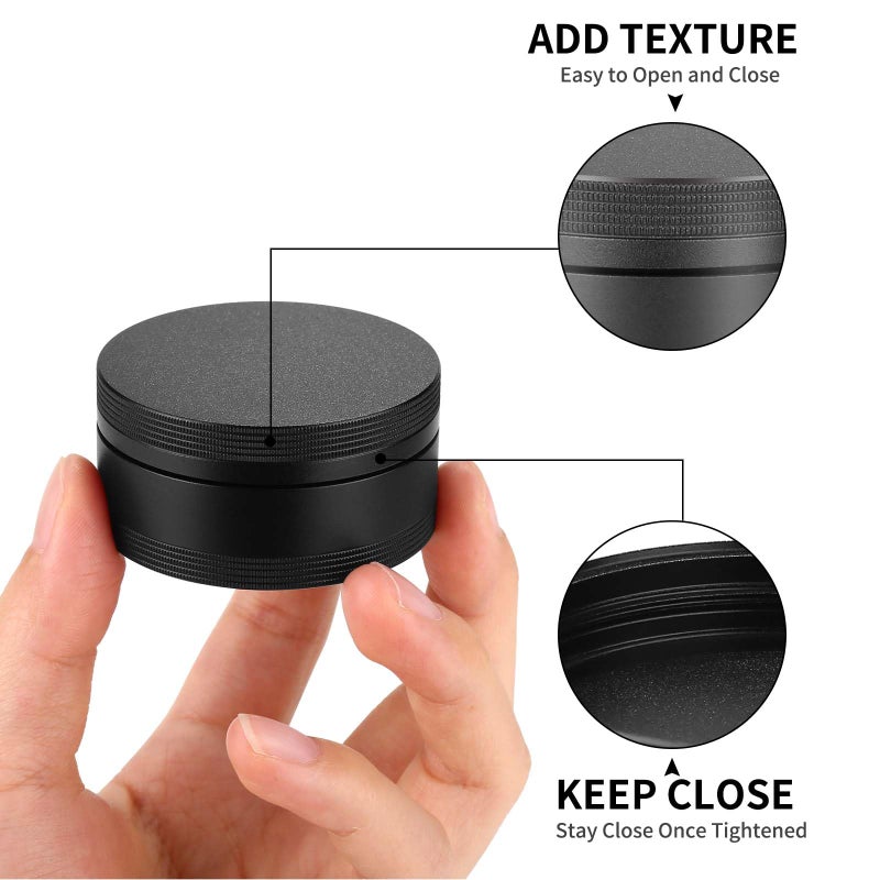SOBAHIDO Portable Pill Case Pill Box Daily - Waterproof Single Metal Pill Organizer for Pocket Purse, Aluminium Alloy Round Daily Medicine Container to Hold Vitamins, Fish Oil Medium Size - Image 3