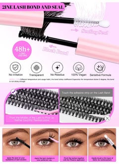 JS 4 Styles DIY Eyelash Extension Kit, Segmented Corner Lashes 404 Lash Clusters, Mixed Eyelash Extension Lashes Cluster, Natural C Curl Eyelash Set, Brush Like Thick Eyelashes  - Image 5