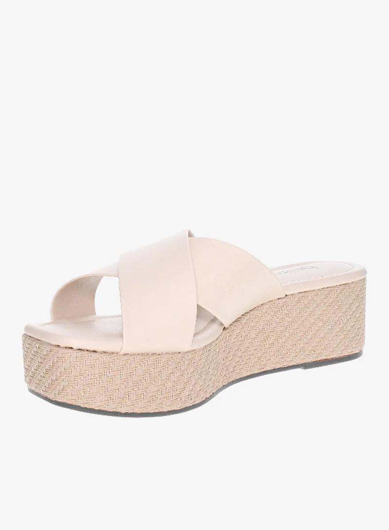 Beira Rio  Beira Rio Ladies Flat Sandals Beige | Made In Brazil for Women | Best Price UAE