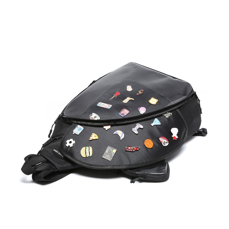 CHERRY SAUCE Oxford Ita Bag Kawaii Pin Display Chest Pack Single Shoulder Bag Sport Backpack Hiking Daypack, Large - Image 4