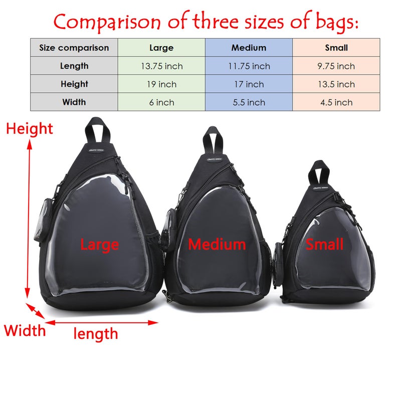 CHERRY SAUCE Oxford Ita Bag Kawaii Pin Display Chest Pack Single Shoulder Bag Sport Backpack Hiking Daypack, Large - Image 5