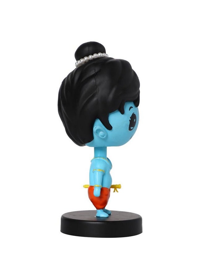 TechPro Techpro Super Hero Action Figure Limited Edition Bobblehead with Car Dashboard, Office Desk & Study Table- (Krishna)  - Image 3