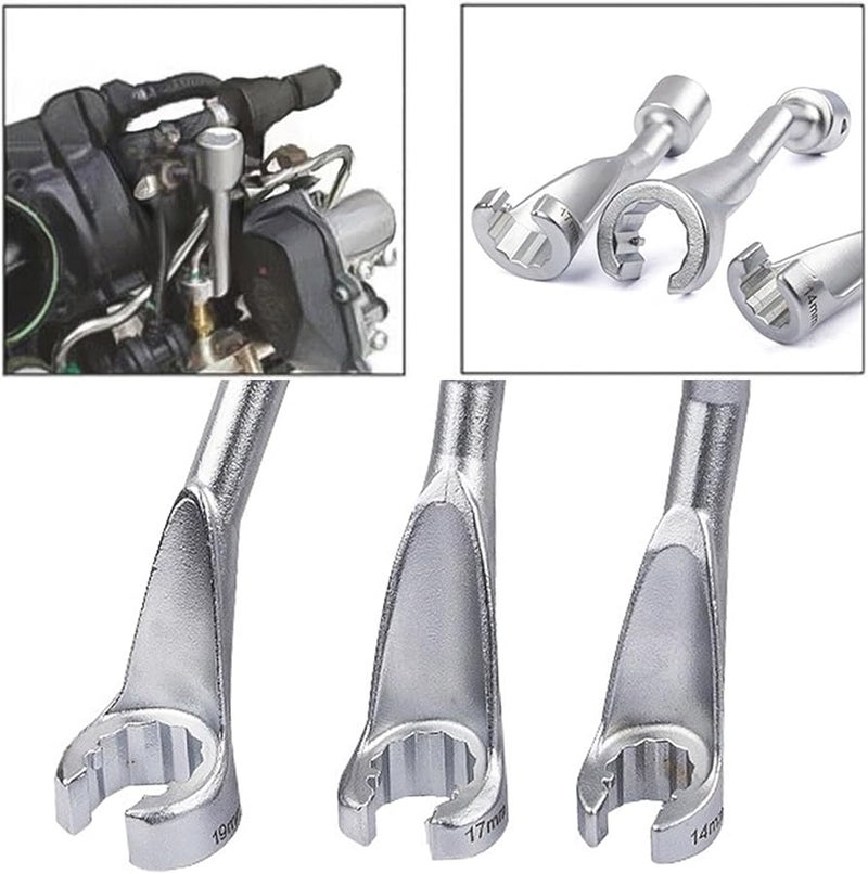 14 ملم مفتاح خط إرجونومي، مفتاح أنبوب حاقن الوقود، غير قابل للتآكل، سهل التشغيل، مفتاح أنبوب - Image 3