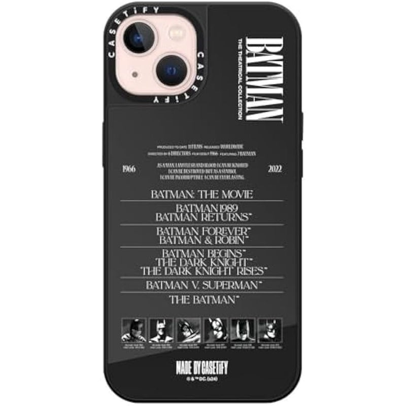 Casetify Mirror iPhone 13 Case 【Batman Co-lab / 4.9ft Drop Protection/Compatible with Magsafe】 - A Hero Can be Anyone - Silver on Silver - Image 1