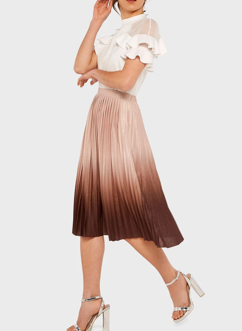 FG4 Women Colorblock High Waist Skirt