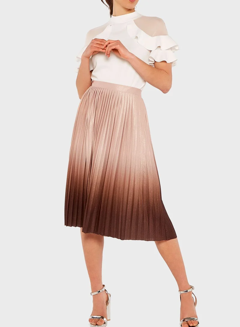 FG4 Women Colorblock High Waist Skirt