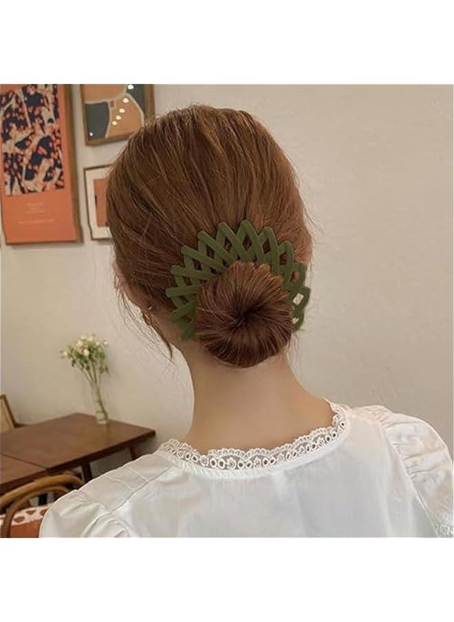 Generic - Birds Nest Hair Clips - Velvet Ponytail Holder Hair Claw Clamps | Bird's Nest Plate Hairpin Hair | Lazy Bird's Nest Plate Hairpin | Hair Styling Tools For Girls Women Friends Sisters To Make Ponytai - Image 1