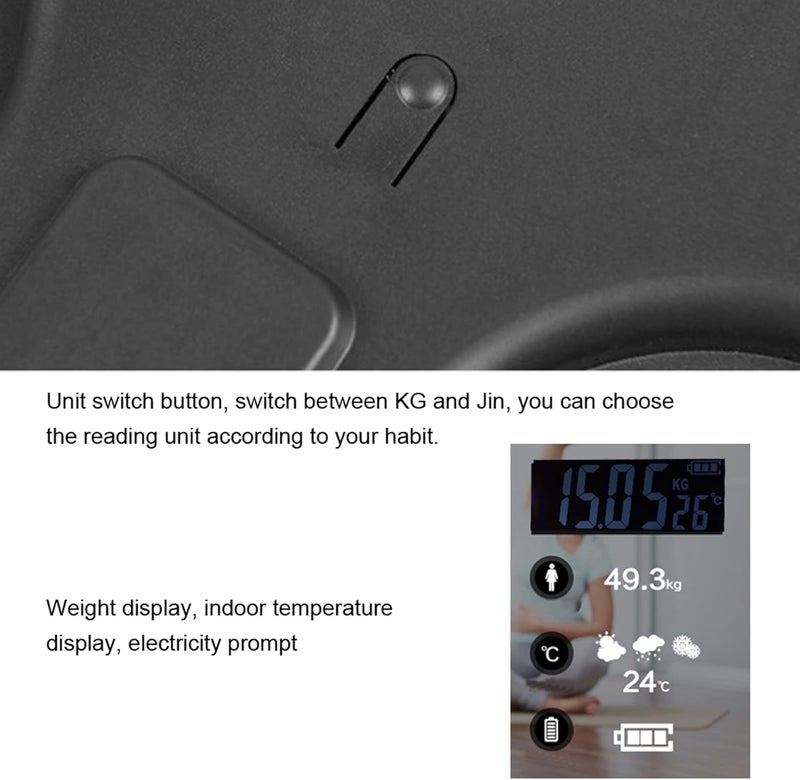 klarako 3 Color Optional Accurate Measure Weight Device, Electronic LED Digital Body Fat Scale for School Home & Gym, Bathroom Scale for Man & Woman(Red) - Image 3