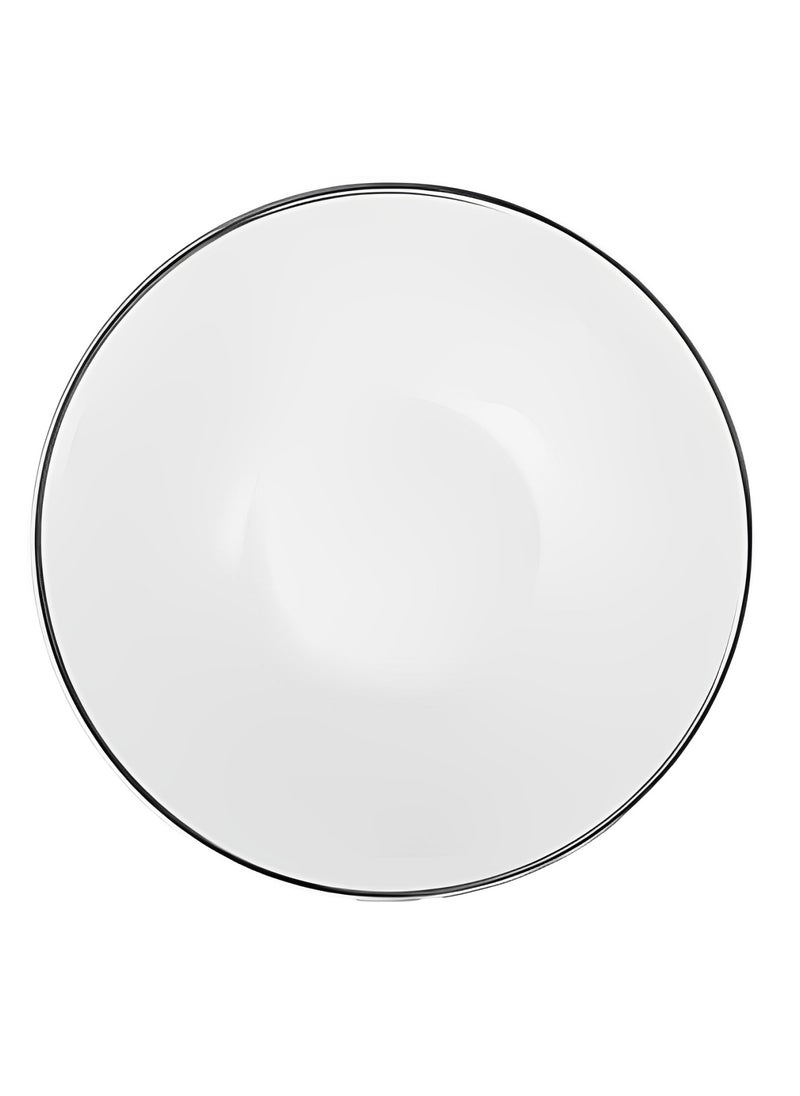 BLACKSTONE Handmade 2mm Platinum Rim Serving Plate Round Platter Fine Porcelain Material  - Image 1