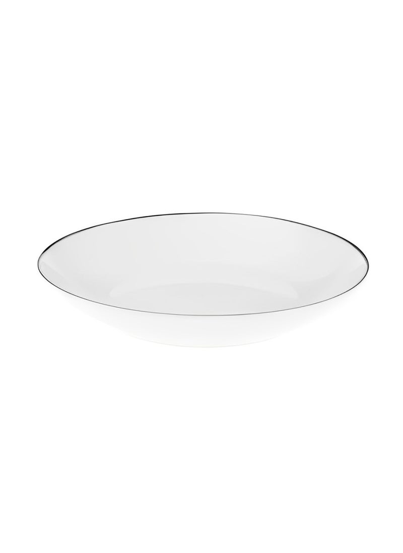 BLACKSTONE Handmade 2mm Platinum Rim Serving Plate Round Platter Fine Porcelain Material  - Image 2