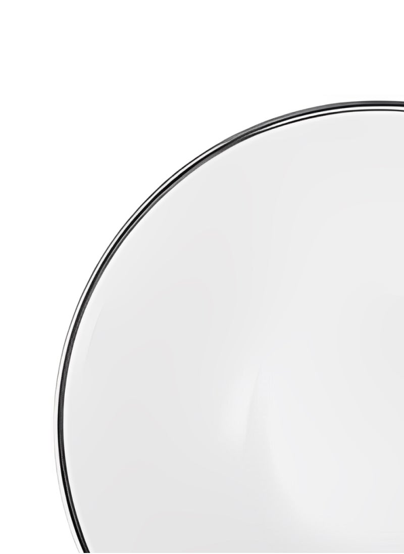 BLACKSTONE Handmade 2mm Platinum Rim Serving Plate Round Platter Fine Porcelain Material  - Image 3