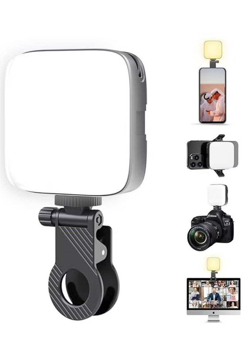 ترينفي إضاءة فيديو LED، إضاءة كمبيوتر للاجتماعات، إضاءة جيب متعددة الزوايا قابلة للتعديل والتوصيل، إضاءة سيلفي LED مع مشبك، إضاءة هاتف محمولة لتصوير الفيديو، مجموعة التدوين، 60 خرزة LED، 3 ألوان، 9 أوضاع، بطارية 1200 مللي أمبير/ساعة، إضاءة تعبئة لأجهزة iPhone والكاميرا والكمبيوتر المحمول وTikTok والمكياج ومكالمات الفيديو - Image 1