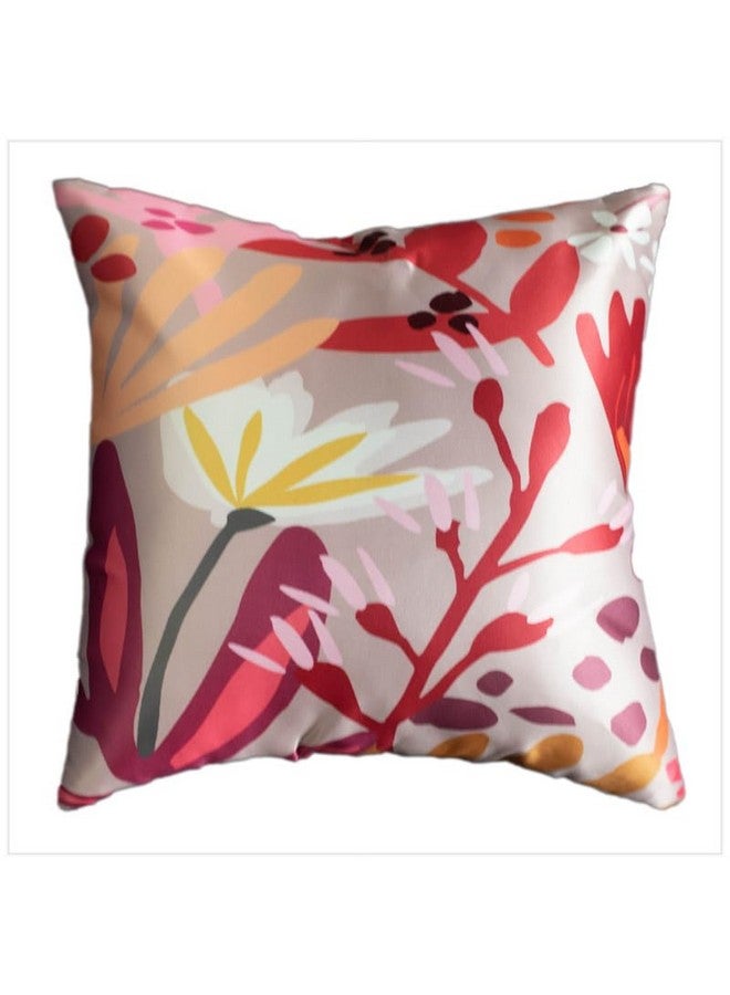 Vendola Vendola Decorative Satin 250TC Sofa Cushion Pillow Covers, Multicolor, Set of 5 Floral Cushion Covers(Blossom,24x24 Inches) - Image 3
