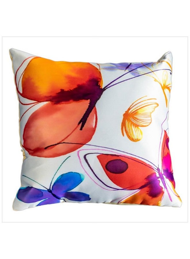 Vendola Vendola Decorative Satin 250TC Sofa Cushion Pillow Covers, Multicolor, Set of 5 Floral Cushion Covers(Blossom,24x24 Inches) - Image 5