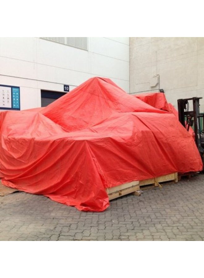 Midwest Orange Tarpaulin Heavy Duty Waterproof – High Visibility UV Resistant Plastic Cover Sheet with Reinforced Edges & Rustproof Grommets - Image 4