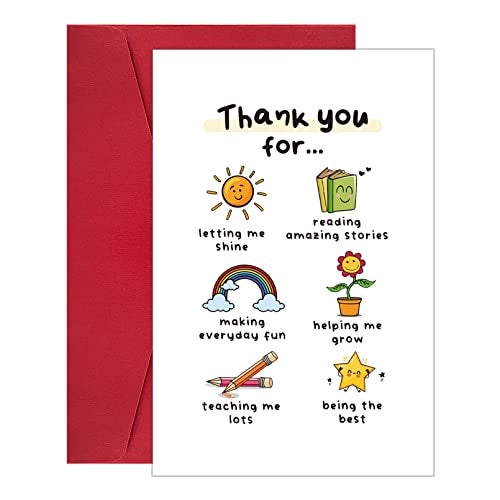 Ogeby Cute Teacher Appreciation Gifts for Women Men, Funny Thank You Card Gift for Teacher, End of Term Card Gift, End of Year Thank You Card Gift from Student - Image 1