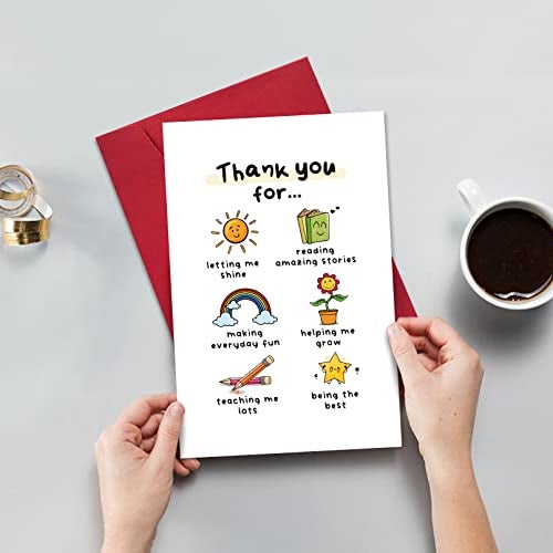 Ogeby Cute Teacher Appreciation Gifts for Women Men, Funny Thank You Card Gift for Teacher, End of Term Card Gift, End of Year Thank You Card Gift from Student - Image 3