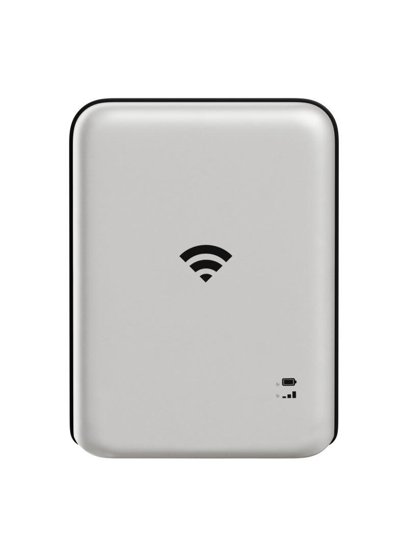 4G Card 4GCARD1624/Portable Wi-Fi Router  / 4100mAh / 10 Connected Devices / Travel /4G / LTE Home & Outdoor Portable Router for Office and Home/White color  - Image 2