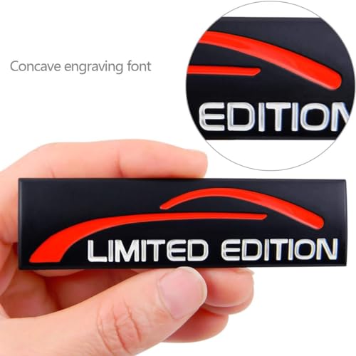 OAN 3D Metal Limited Edition Logo Racing Decoration Luggage Trunk Tailgate Bumper Badge Sticker Decoration Accessories (Limited Edition Black Red) - Image 5