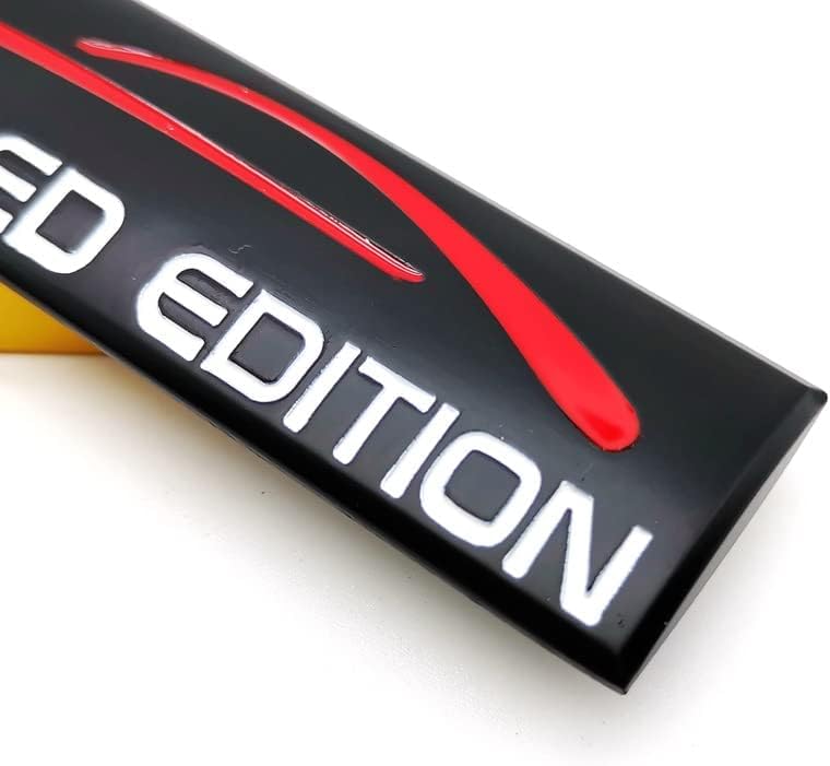 OAN 3D Metal Limited Edition Logo Racing Decoration Luggage Trunk Tailgate Bumper Badge Sticker Decoration Accessories (Limited Edition Black Red) - Image 2