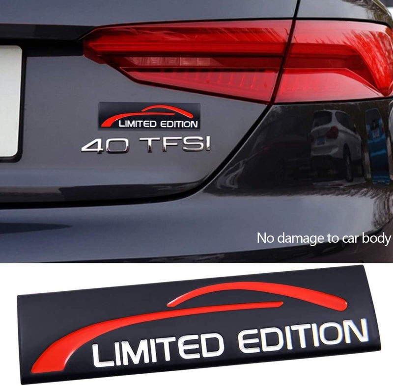 OAN 3D Metal Limited Edition Logo Racing Decoration Luggage Trunk Tailgate Bumper Badge Sticker Decoration Accessories (Limited Edition Black Red) - Image 4