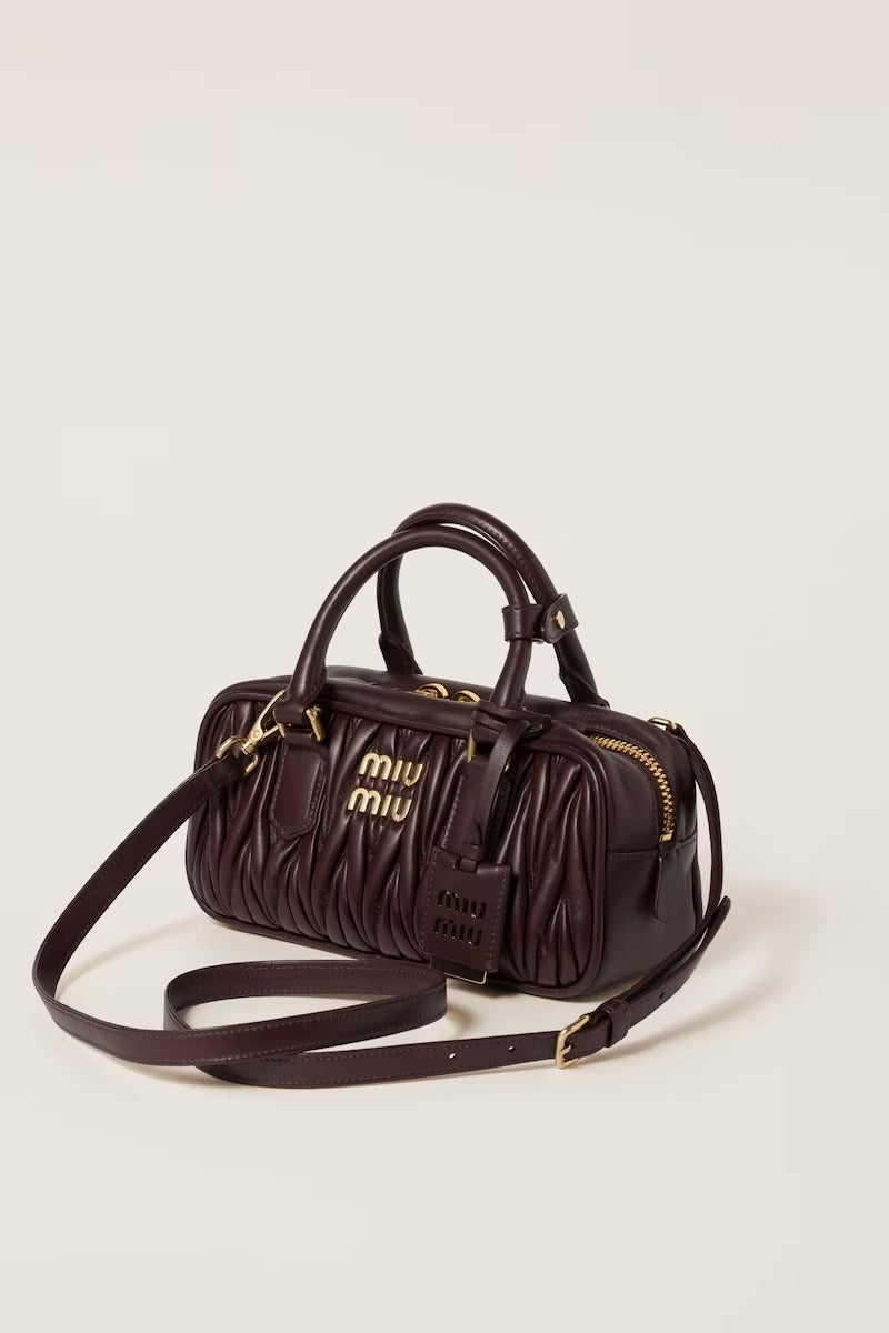 Miu Miu Small Arcadie Top Handle Bag in Matelassé Nappa Leather Crossbody Shoulder Zip Closure - Image 2