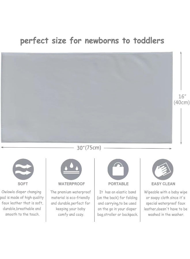 OWLOWLA Baby Diaper Changing Pad Portable Changing Mat Travel Changing Pad Liner for Baby and Small Toddler - Image 4