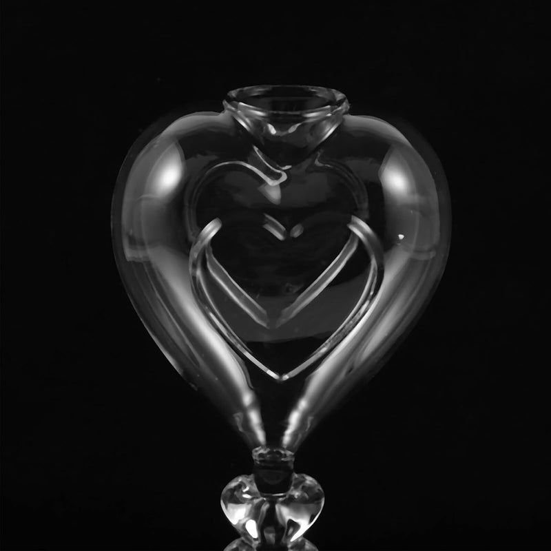 Heart Shaped Wine Glass with Stem and Glass Straw for Weddings and Parties for Valentine’s Day - Image 4