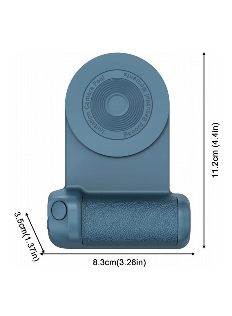 Magnetic Camera Grip, Bluetooth Mount, Smartphone Grip, Photo Holder, Bluetooth, Wireless Remote Control for All Phones, Video Recording, Vlog (Blue)  - Image 2