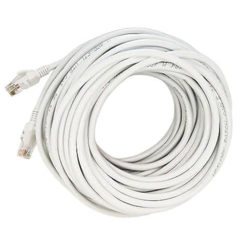 ANDTRONICS CAT-6 Snagless Network RJ45 Ethernet Patch LAN Cable CAT6-20M / 60 ft - White - Image 1